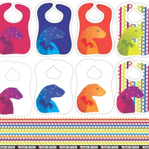 Dinosaur bibs cut and sew kit