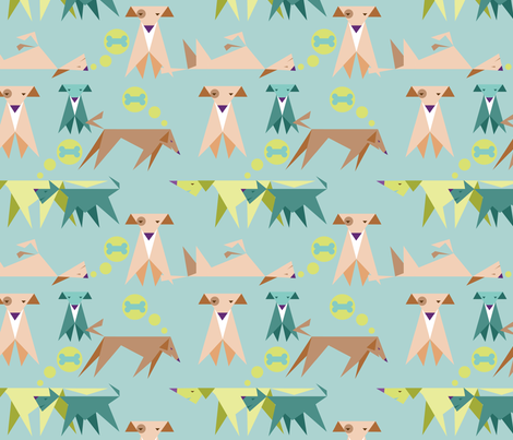 Triangle Dogs fabric by vinpauld on Spoonflower - custom fabric