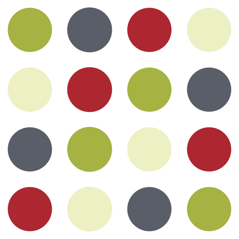 Cranberry and Lime Dot fabric by jmckinniss on Spoonflower - custom fabric