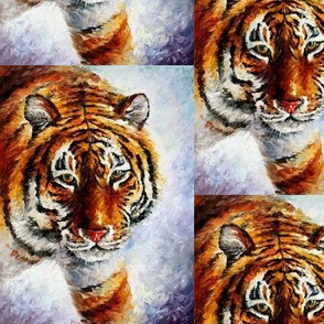 Tiger On Snow