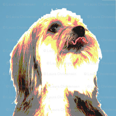 Dog in Blue