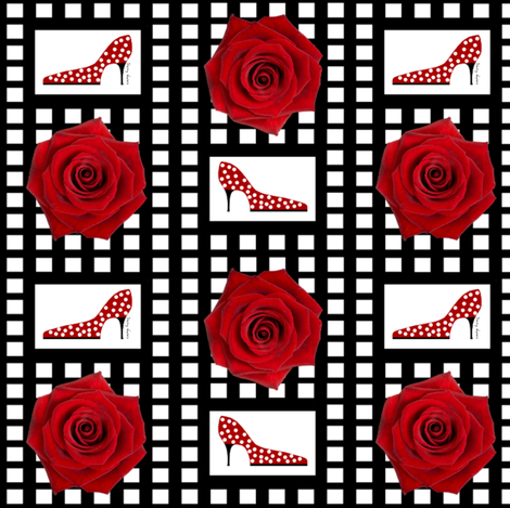 Ohh la la! Red rose fabric by paragonstudios on Spoonflower - custom fabric