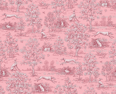 Dark Pink Reverse Greyhound Toile ©2010 by Jane Walker