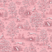 Dark Pink Reverse Greyhound Toile ©2010 by Jane Walker