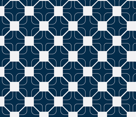 octagon grid french navy