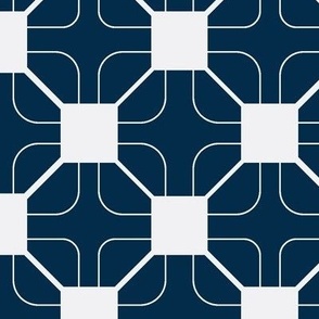 octagon grid french navy