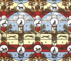 Autumn Greyhound Stained Glass ©2011 by Jane Walker