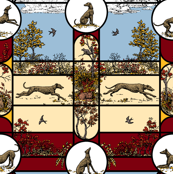 Autumn Greyhound Stained Glass ©2011 by Jane Walker