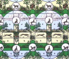 Summer Greyhound Stain Glass ©2011 by Jane Walker