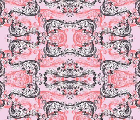 rococo_pink fabric by ravynka on Spoonflower - custom fabric