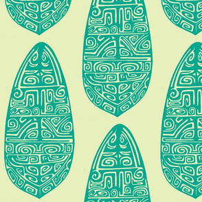 Polynesian, turquois