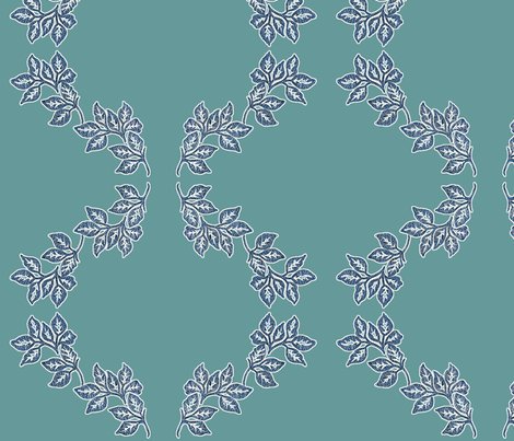 Diagonal-leaves-white-outline-6in-bluetexture-teal_shop_preview