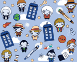 (Small) Eleven Traveling Doctors and Blue Phone Boxes