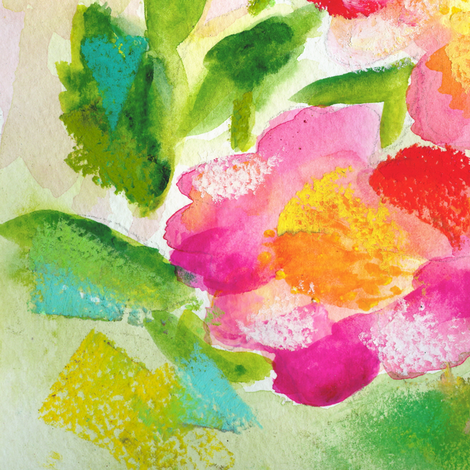 rock roses fabric by elenamalec on Spoonflower - custom fabric