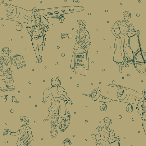 Suffragette_City fabric by ravynka on Spoonflower - custom fabric