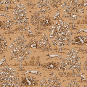 Brown Reverse Greyhound Toile ©2010 by Jane Walker