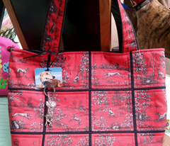 Red and Black Greyhound Toile de Jouy ©2011 by Jane Walker