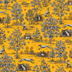 Gold and Black Greyhound Toile ©2011 by Jane Walker