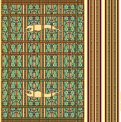 Green Tote Bag Greyhound Fabric Panels ©2010 by Jane Walker