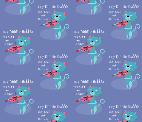 Hey Diddle Diddle Cat fabric by meg56003 on Spoonflower - custom fabric