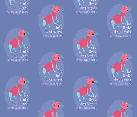 Hey Diddle Diddle Dog fabric by meg56003 on Spoonflower - custom fabric