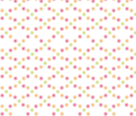 Starburst Constellation(Pink/Orange/Lime) fabric by designedtoat on Spoonflower - custom fabric