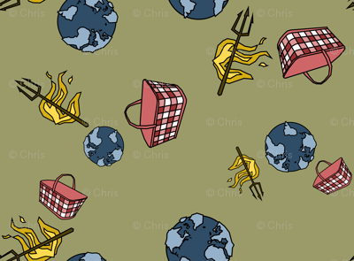 World. Hell. Handbasket. (now in green)
