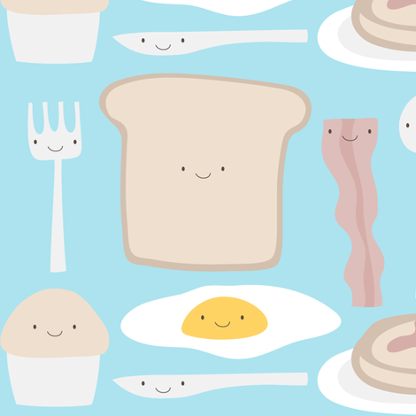 Mmm Breakfast fabric by misstiina on Spoonflower - custom fabric