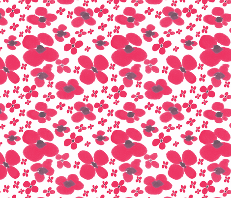 Poppies All Over fabric by sewgertiesew on Spoonflower - custom fabric