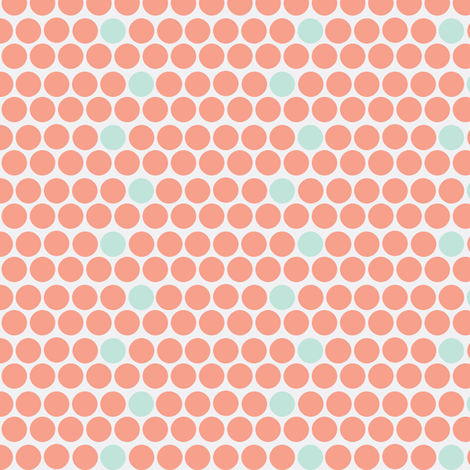 coral and clouds fabric by luluhoo on Spoonflower - custom fabric