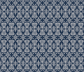 Lace damask jewel bleu