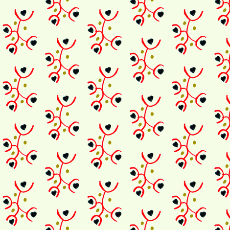 Flora Flower Zara fabric by angelgreen on Spoonflower - custom fabric