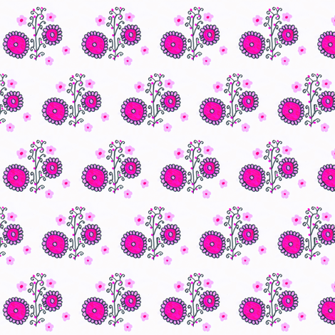 Flora Flower Lavia fabric by angelgreen on Spoonflower - custom fabric