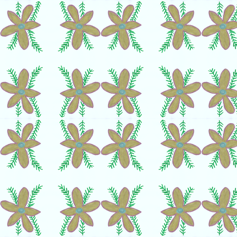 Flora Flower Stargold fabric by angelgreen on Spoonflower - custom fabric