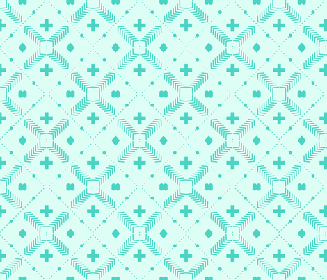 Mint moxie fabric by mooberri on Spoonflower - custom fabric