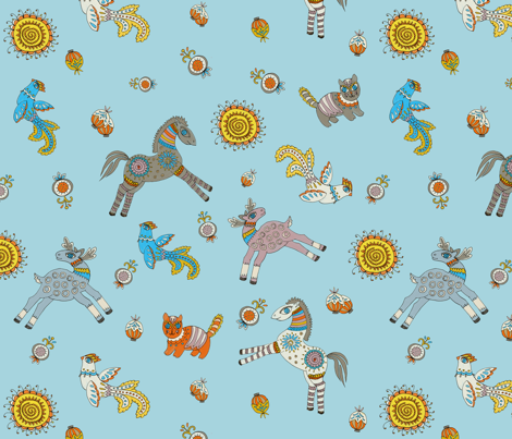 folk story fabric by karokarolinko on Spoonflower - custom fabric