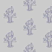 Crawfish blue on grey