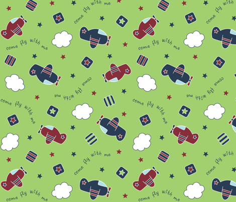 Come fly with me! fabric by amy_miller_designs on Spoonflower - custom fabric