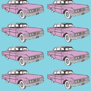 Lilac Metallic 1960 Edsel Ranger 2 door sedan on sky blue