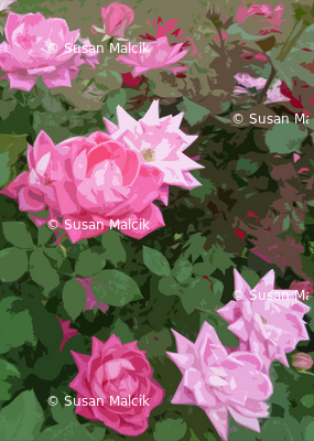 Pink Rose Mosiac