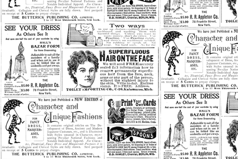 Advertising Yesterday fabric by peagreengirl on Spoonflower - custom fabric