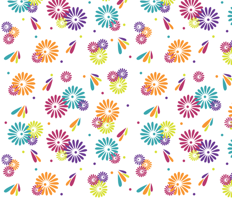 Flower_Shower_final fabric by designedtoat on Spoonflower - custom fabric
