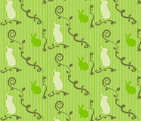 little rabbits wallpaper - celestine - Spoonflower