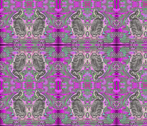 Bunny Garden fabric by jellybeanquilter on Spoonflower - custom fabric