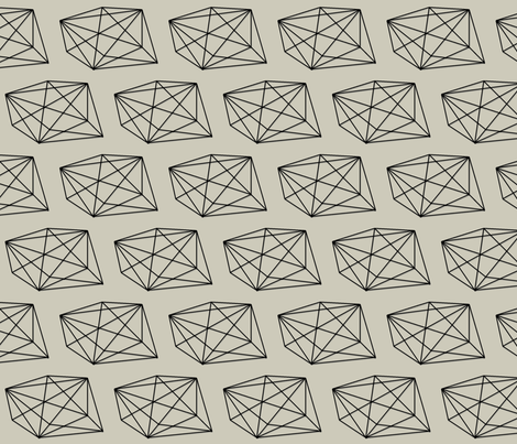 rough_cut_diamond black fabric by ninaribena on Spoonflower - custom fabric