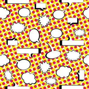 Comic Book Blurb - Magenta and Yellow