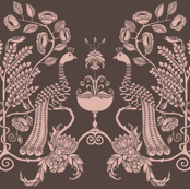 peacock chalice - dusky pink