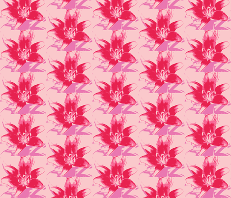 pink lily fabric by melodiemw on Spoonflower - custom fabric