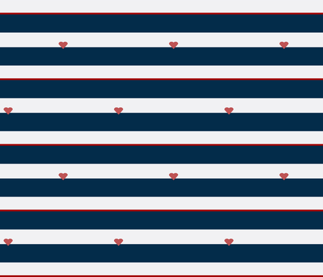 Love French Stripe Navy fabric by ninaribena on Spoonflower - custom fabric