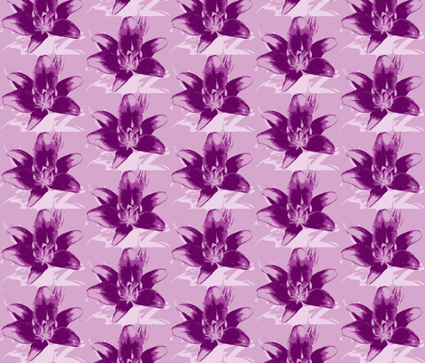 purple lily fabric by melodiemw on Spoonflower - custom fabric